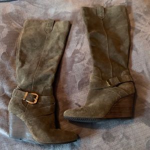 Tall suede wedge boots *DONATING SOON*